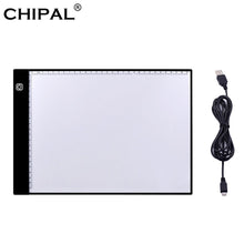 Load image into Gallery viewer, CHIPAL A4 Digital Drawing Tablet Graphic Tablets LED Light Box Pad Electronic USB Tracing Art Copy Board Writing Painting Table