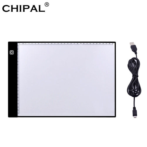CHIPAL A4 Digital Drawing Tablet Graphic Tablets LED Light Box Pad Electronic USB Tracing Art Copy Board Writing Painting Table
