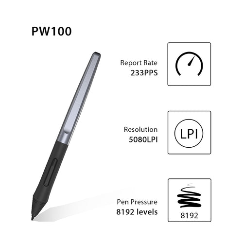 Huion Battery-free Pen for H640P/H950P/H1060P/H610PRO V2--PW100