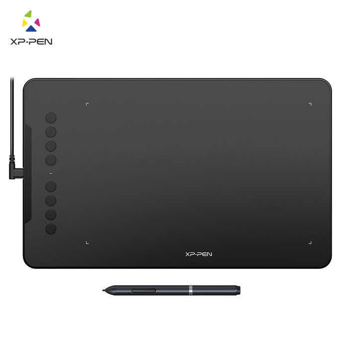 XP-Pen Deco 01 Drawing Tablet Graphic Digital with Battery-free Stylus and 8 shortcut keys (8192 levels pressure) for beginner