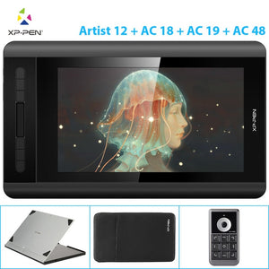 XP-Pen Artist 12 Graphic tablet Drawing Tablet Graphic Monitor Digital 1920 X 1080HD IPS  with Shortcut Keys and Touch Pad(+P06)